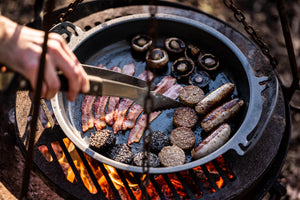 Bigga Iron Skillet | Full English Breakfast over fire | Quenched | Solidteknics