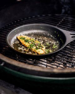 26cm Iron Skillet | Pan fried dover sole with caper butter | Quenched | Solidteknics